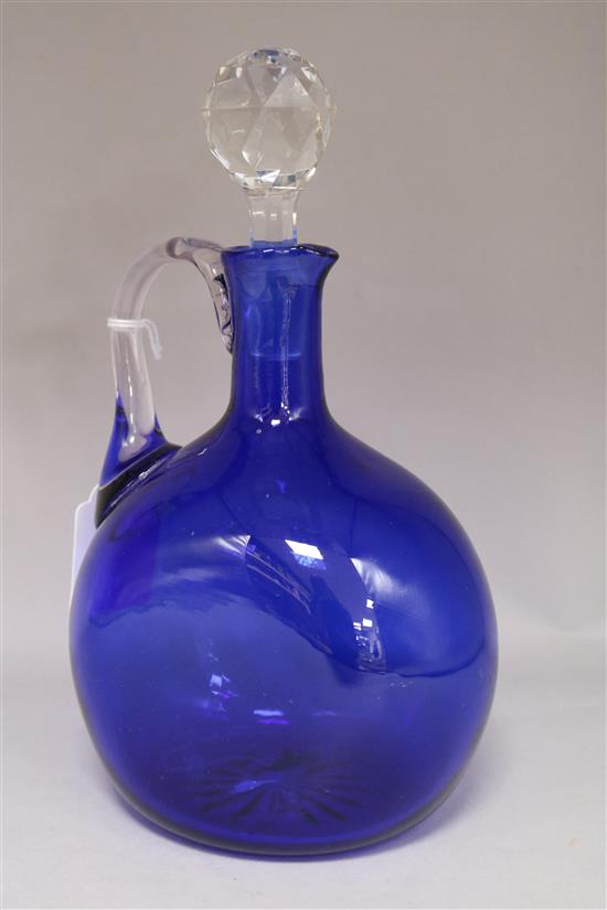 A Bristol blue decanter